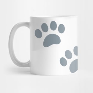 Animal Footprints Sillhouette Emoticon Mug